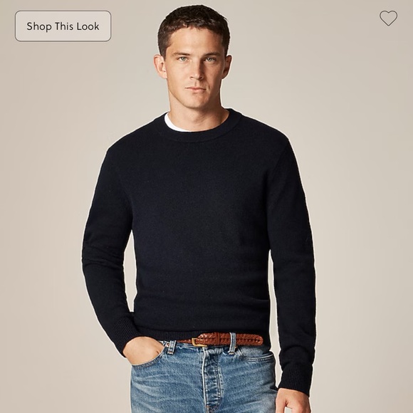 J. Crew Other - J. Crew Midweight cashmere crewneck sweater Size L Navy Blue